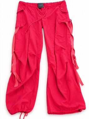 NWT Solado neon pink parachute cargo pants size large